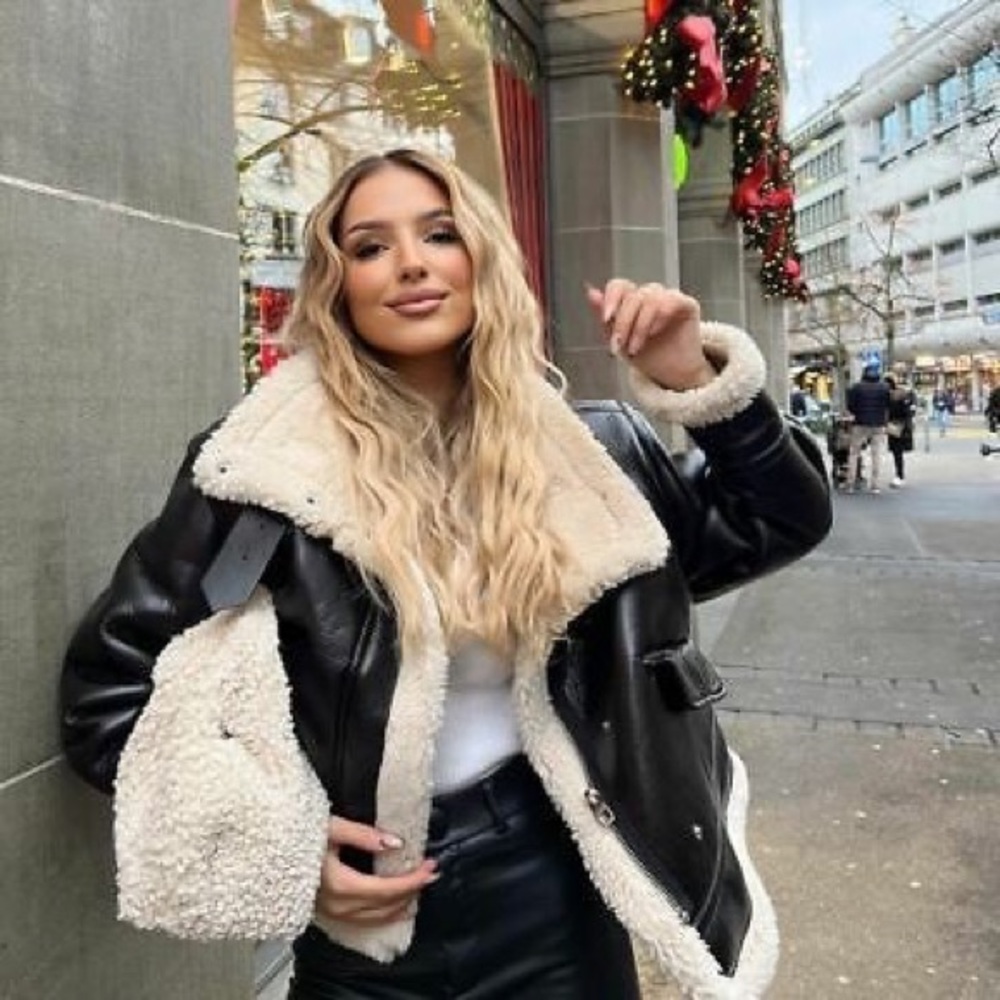 Zara Aviator Shearling Jacket